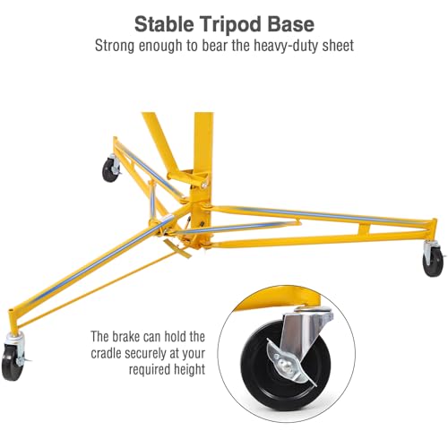image for Lyromix Drywall Lift Panel Hoist Dry Wall Rolling Panel, 11FT Sheetroc
