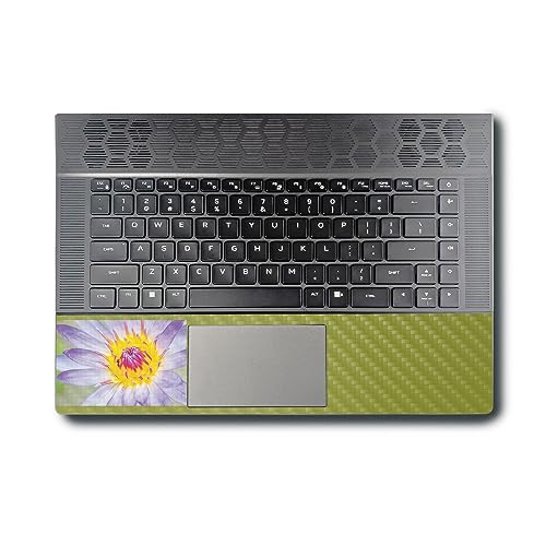 Image of MightySkins Carbon Fiber Skin Compatible with Alienware X16 R1 (2023) Full Wrap Kit - Lotus Flower | Protective, Durable Textured Carbon Fiber Finish | Easy to Apply & Change Styles | Made in The USA