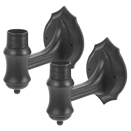 Angoily 2 Piezas Base De Luz Para Pasillo Poste De Alumbrado Público Lámpara De Pared Brazo De Montaje Para Iluminación Exterior Portalámparas De Granja Decorar El Plastico Opcional