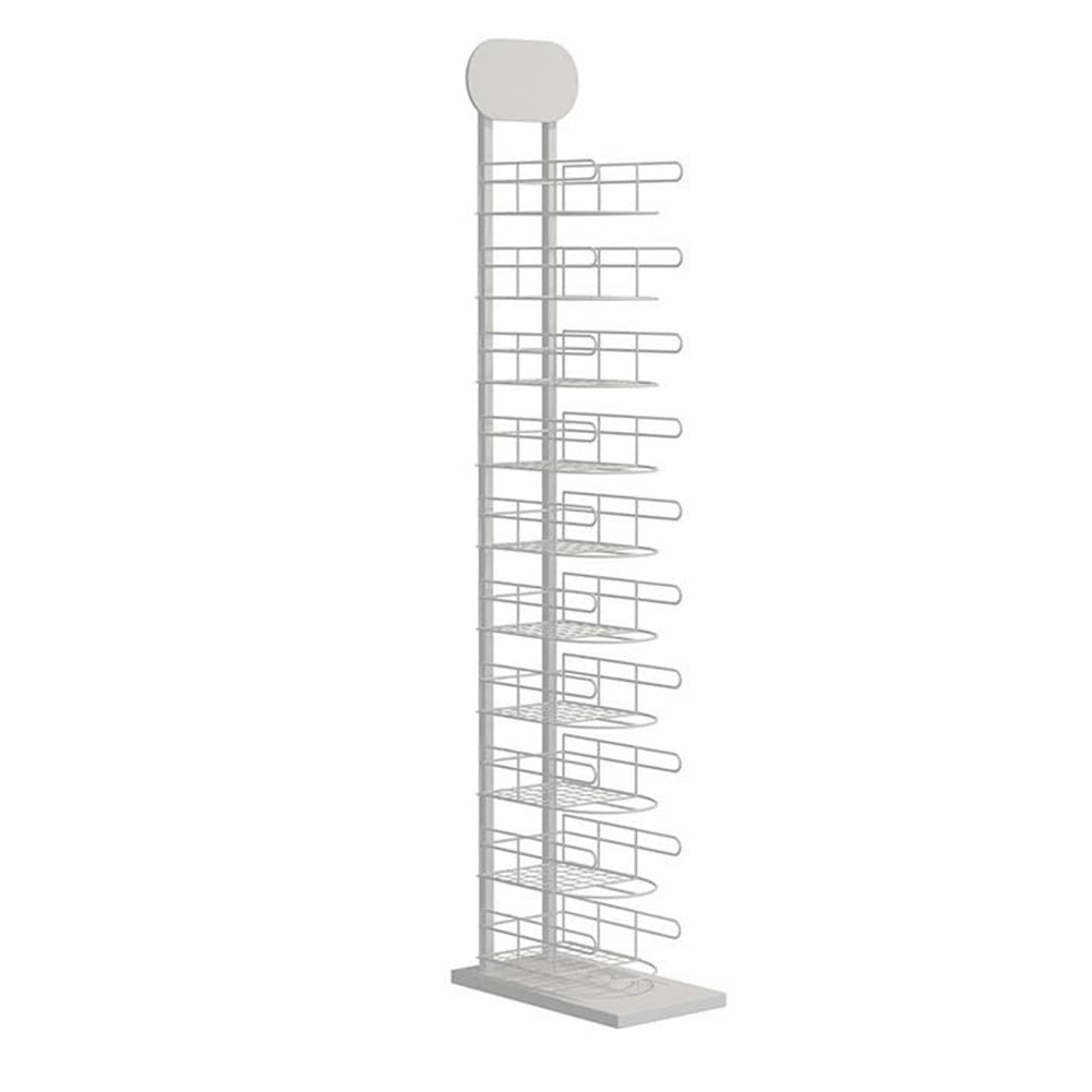 YNBSHGAA Freestanding Retail Display Stand for Hats, Wigs, Helmets, and Shoes - Versatile Storage Solution for Entryway, Garage, Closet, and Corner Organization,White-32x37x160cm
