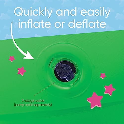 Hearthsong Rock With It!™ Giant 6-Foot Inflatable Curved Rocker, 6’L X 3½’W X 2½’H Seesaw, Durable Vinyl, Repair Patch Kit Included, 250 Lbs. Ages 4 And Up #TOP6