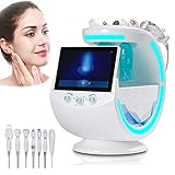 2022 7 in 1Hydrogen Oxygen Beauty Machine, Small Bubble Beauty Device Skin Analyzer, Hydrodermabrasion Salon Beauty Machine For Skin Rejuvenation/Blackhead Removal/Deep Cleansing