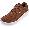 WHITIN Men’s Wide Barefoot Shoes | Stylish Canvas Minimalist Sneakers | Zero Drop Sole