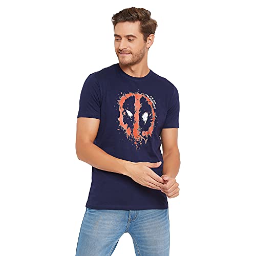 Image of Men's Character Print Regular Fit Round Neck Short Sleeves Knitted T-Shirt
