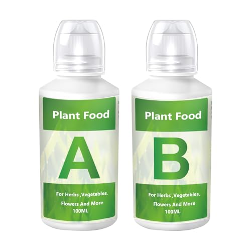 Hydroponic Plant Food Set | Hydroponic Dünger A & B 2-Komponenten Typ hohe Konzentration Innenpflanzen Flüssigdünger, Zierpflanzen Kultivierungen Nahrungsergänzungsmittel Innengarten Ernährung Nahrung