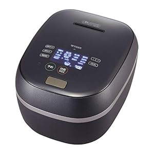 Tiger Rice Cooker JPG-S100 5.5 Go Earthenware Pot Pressure IH Style Ryotei Gohawadaki Premium Homeland Hot Pot 5 Step Cooking Category Touch Panel Silky Black Freshly Cooked