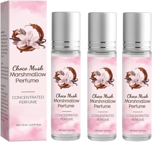 Aceite de Perfume Roll-On Choco Musk, Fragancia de Malvavisco, Dulce Postre Árabe, Fragancia de Larga Duración, Aroma Cálido a Vainilla y Chocolate, Perfume de Bolsillo Unisex