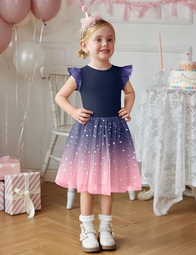Arshiner Toddler Tutu Dress Little Girls Summer Tulle Backless Party Birthday Cotton Dresses 2-6Y4
