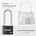 Puroma 2 Pack Keyed Padlock with 3 Keys, 2.5 Inch Locker Lock 40mm Heavy-Duty Locks for Gate Fence Hasp Cabinet Toolbox School Gym Locker (Black)