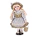chiwanji 30cm Belle Figurine Poupée Porcelaine Fille Figure avec Rose Vêtements Chapeau Ensemble Cadeau - #3, 30cm