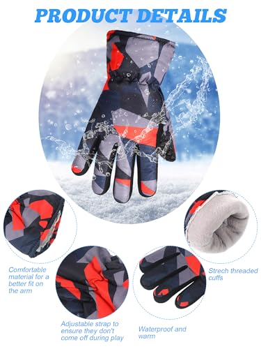 Bencailor 4 Pairs Unisex Kids Winter Gloves Waterproof Snow Ski Gloves Thicken Warm Sport Mittens For 8-15 Year Boys Girls Children Cold Weather Outdoor Hunting Snowboard thumb #2