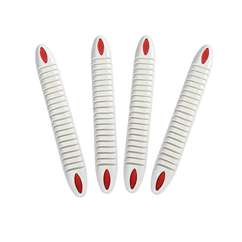 idain 4 PCS Car Anti-Collision Bumper Protector Trim Anti-Scratch Sticker Bar Strip,White