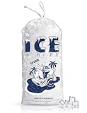 FireKylin 50 Pack Ice Bags 10 lb, Heavy-Duty Ice Bags with Drawstring(2 Mils Thickness)