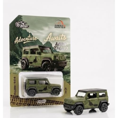 Image of Mini Style Die Cast Metal Military Green SUV Toy Car 1:64Scale Collectible Off Road Adventure Model Vehicle for Kids Play Display Premium Miniature Car Gift Durable Metal Body Realistic SUV Model