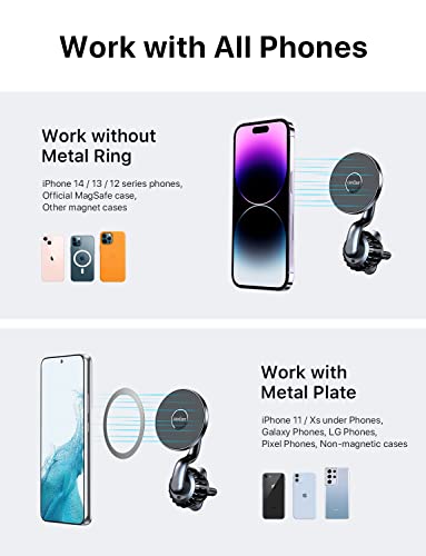 Ciencimy Compatible For Magsafe Car Mount [Strongest Magnet] Magnetic Phone Holder For Car [360° Adjustable] Air Vent Magnetic Phone Mount Fit For Magsafe Iphone 14 13 12 Pro Max Plus Mini #TOP4