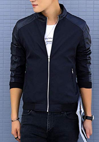XueYin Men's Softshell Full Zip Lightweight Casual Wear Jacket(Black,S size)