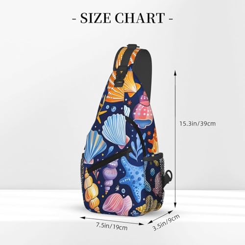 Bolso tipo bandolera Sling Ocean Shell Starfish unisex miniatura 3