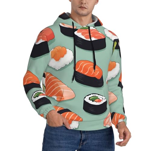 Sweat à capuche homme Delicious Sushi 1 pour superposition toutes saisons