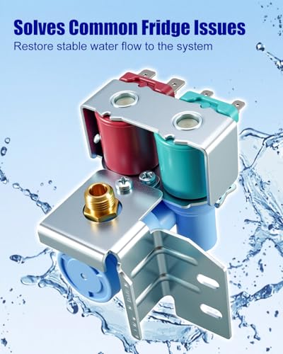 Image of W10853654 Refrigerator Water Inlet Valve Replacement Fits for Whirlpool Maytag KitchenAid Refrigerator, Replace 2188778 2188924 2155062 PS11731255