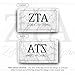 Desert Cactus Zeta Tau Alpha Flag ZTA Letter Sorority Banner 3x5 feet Sign Decor Zeta (Flag - Marble Box)