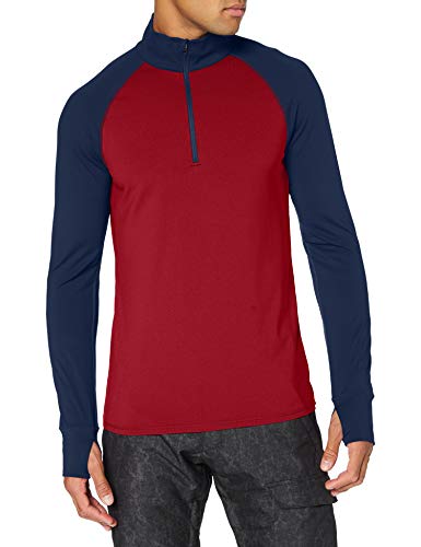 Marmot Herren Unterhemd Baselayer 1/2 Zip, Brick/Dark Indigo, L, 82080