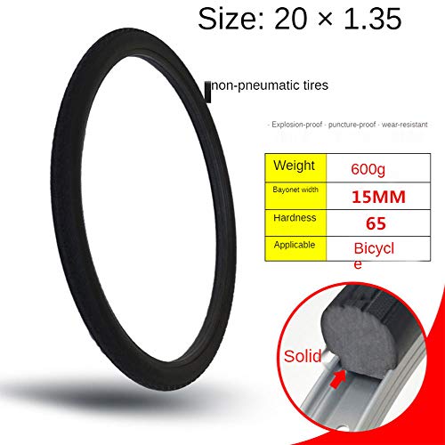 Catazer 20 Inch Bicycle Tubeless Solid Tire Mtb Mountain Road Bike Tyre Bike Tires Solid Tyre 20Inch 20X1.35 #TOP1
