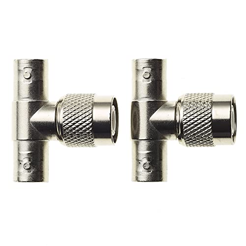 Keple T-Shape Adaptor, TNC Male to 2x BNC Jack Adaptor, Coaxial Cable Splitters for Coaxial Cables CCTV - Image 4