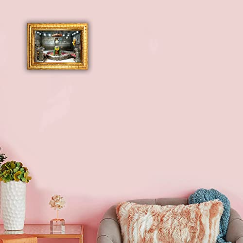 Image of Hawai Lord Shiva Maha Kaleshwar Jyotirlinga Home Decor Worship Use Wall Hanging Wooden Photo Frame SFDI300 GLD FRM GRP