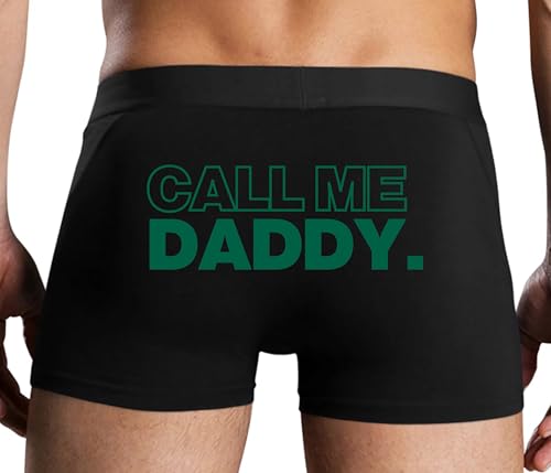 Knaughty Knickers Call Me Daddy Black Mens Boxer Brief Sexy Adult Design