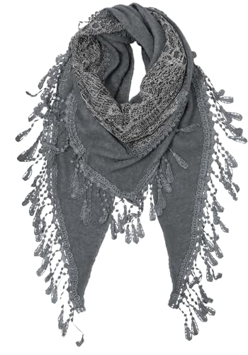 KMystic Lace Triangle Sheer and Winter Scarf