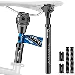 MAIKEHIGH Bike Suspension Seat Post, Alluminium Alloy Bicycle 27.2/30.9/31.6mm Seatpost Cycling Saddle Pole with 2 Reducing Sleeves 2 Springs for MTB, City Bike, Road Bike, E-Bike, Trekking