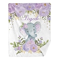 Amazon.com: NZOOHY Blue Elephant on Cloud Personalized Baby