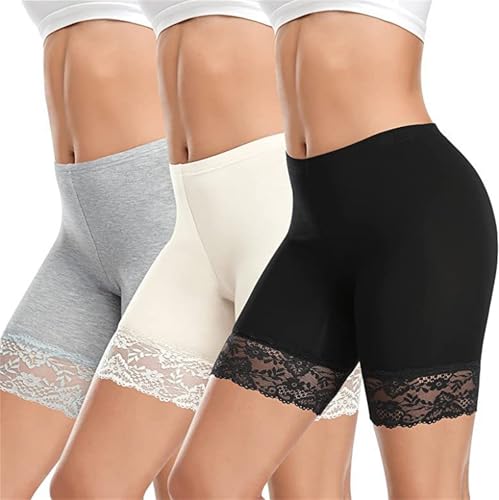 Pantalones cortos antirozaduras para mujer, sin costuras, antirozaduras, para verano, yoga, bicicleta, 3e, M