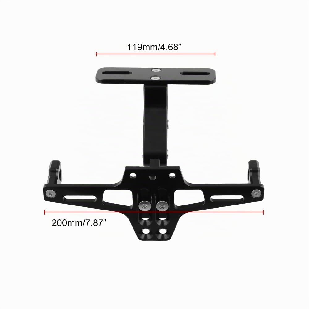 Soporte de aluminio ajustable para matrícula de motocicleta con luz LED ajustable para R25 R3 MT03 MSX