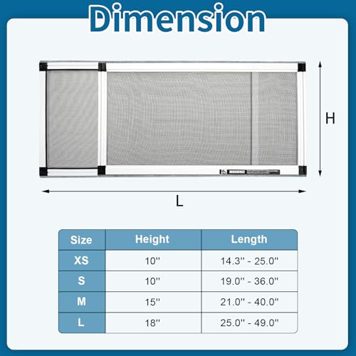 Pantalla de repuesto duradera para ventana expandible y ajustable Yoochee 6