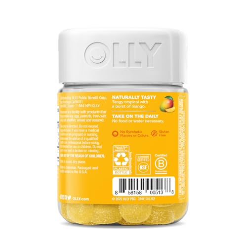 image for OLLY Probiotic Gummy, Immune and Digestive Support, 1 Billion CFUs, Ch