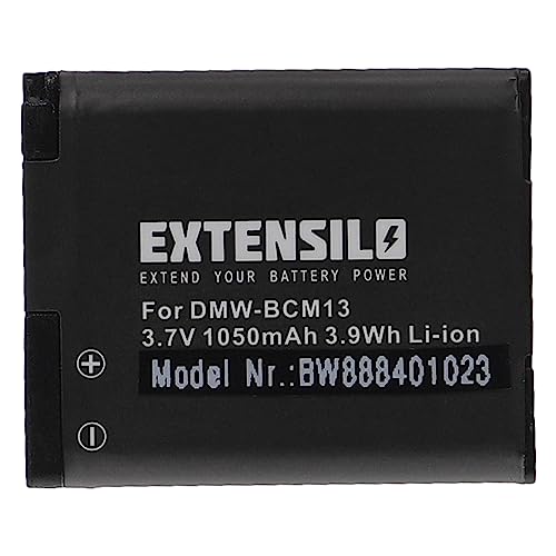 EXTENSILO Batería Compatible con Panasonic Lumix DMC TZ41, DMC TZ40W, DMC TZ55, DMC TZ60, DMC TZ61 cámara (1050 mAh, 3,7 V, Li Ion)