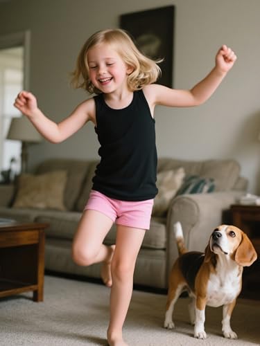 Girls Tank Tops Cotton Sleeveless Undershirt Tank Tops Basic Shirts for Girls Kids Dancewear4