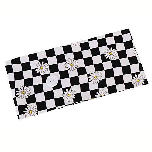 ARTIFUN Bandeaux Femmes avec Boutons pour Masque Infirmières Headbands Elastiques Bandeau pour Sport Fleur Imprimé Accessoire Cover