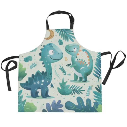 Tablier cuisine dinosaures bleus pour les ateliers créatifs en famille