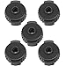 5pcs Yootones Drum Quick Release Nut Remove Cymbals Screw Cap for Flush Base Stands, Drum Wiper, Drum Kit , Plastic Material Black