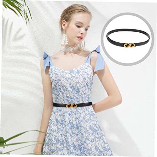 Women Adjustable Leather Belt for Vintage Style Waist Belt for Jeans and Dresses Fashionable Black Cowhide for Moms and Friends3