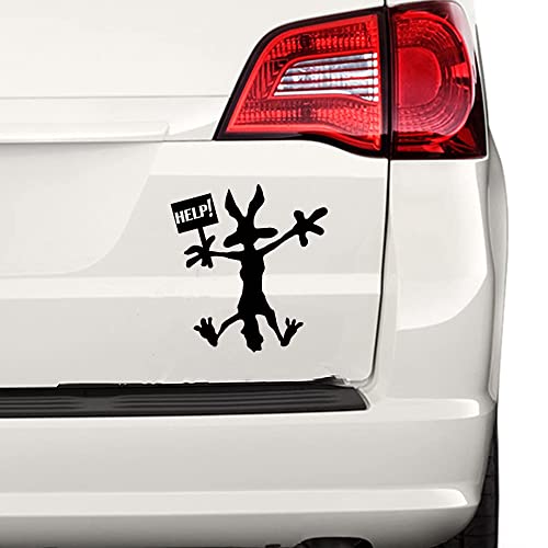 Coyote Calling For Help Decal Sticker Fix Hitting Wall Cars Truck Window 2Pcs #TOP2
