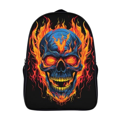 Sac à dos motif tête de mort enfants sac d'école 3D de maternelle 40 x 28 x 16 cm