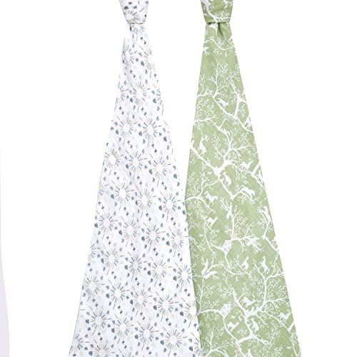 Image of aden + anais Essentials Swaddle Blanket, Muslin Blankets for Girls & Boys, Baby Receiving Swaddles, Newborn Gifts, Infant Shower Items, 2 Pack, Harmony