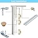 Bifold Door Hardware Kit with Track,Bi-fold Closet Door Hardware Kits, Folding Door Repair Replacement Tool,Metal Track Kits for Bi-fold Door (36 inch)