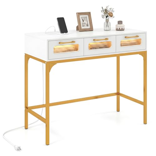 Giantex Console Table With 3 Drawers