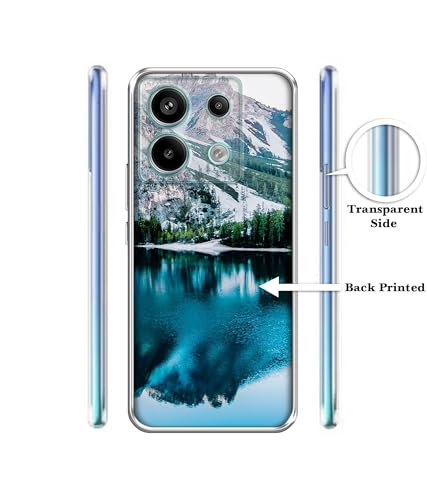 Image of Amazon Brand- Solimo Lake Mountain Printed Silicon Soft TPU Back Case Cover Compatible for Mi Redmi Note 13 Pro 5G