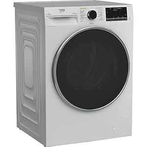 Beko B3DFT510442W bPRO500 Waschtrockner, 10 kg Waschen/6 kg Trocknen, Dampf gegen Flecken und Falten, Nachlegefunktion, Hygiene Programm, Allergikergeeignet, ProSmart Inverter Motor, WaterSafe, Weiß