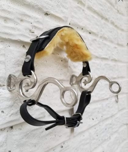 Hackamore Bitless Horse Bit English Western Adjustable Original Leather Black Padded
